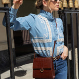 SAC JOSÉPHINE CROCO CHOCOLAT