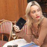 PORTEFEUILLE JOSÉPHINE LÉZARD NOIR