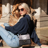 SAC JOSÉPHINE LÉZARD NOIR