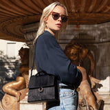 SAC JOSÉPHINE LÉZARD NOIR