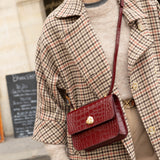 SAC MINI ADÈLE CROCO BORDEAUX
