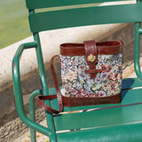 SAC ROSALIE CHOCOLAT FLEURI