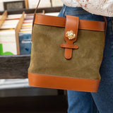 SAC ROSALIE VELOURS OLIVE