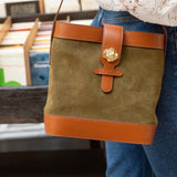 SAC ROSALIE VELOURS OLIVE